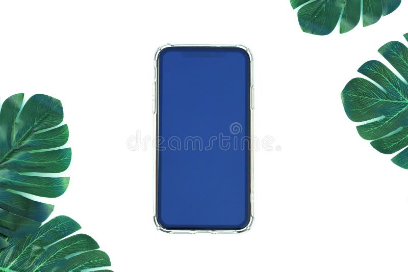 Mobile and Office Accessories on White Desk Stock Image Image of