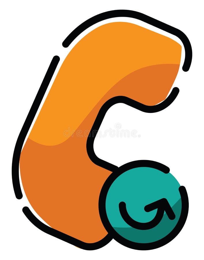 Mobile outgoing call, illustration, vector on a white background. Outgoing call vectors