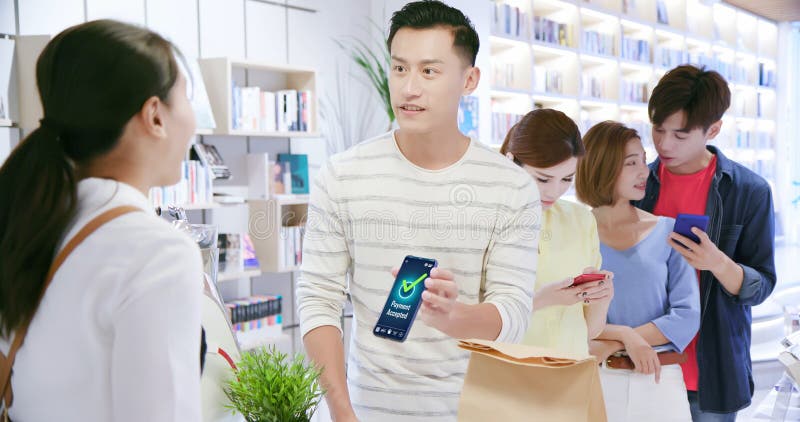 Mobile payment concept stock photos