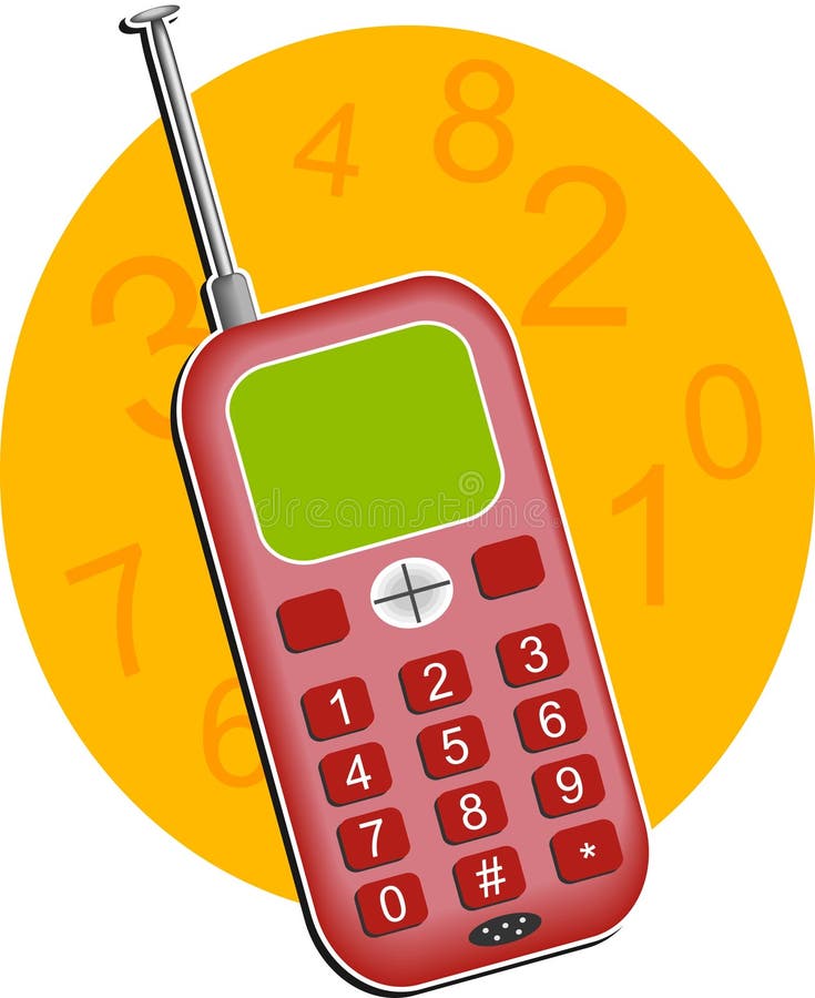 Download Mobile Phone stock vector. Illustration of technology, messages - 46180