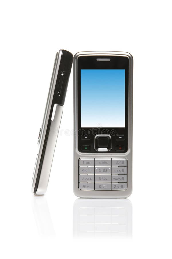 Commercial photography mobile phone on white background