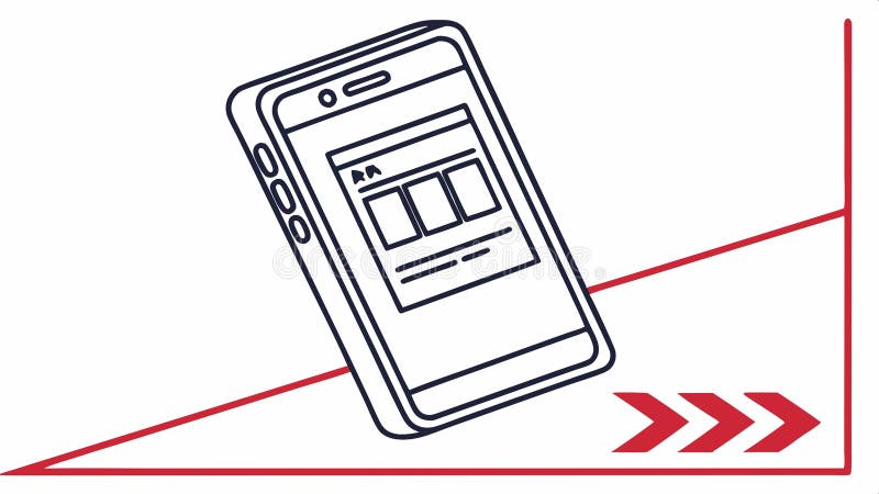 Mobile phone with arrows, representing data transfer, mobile tech, and connection vector design Generative AI vector illustration