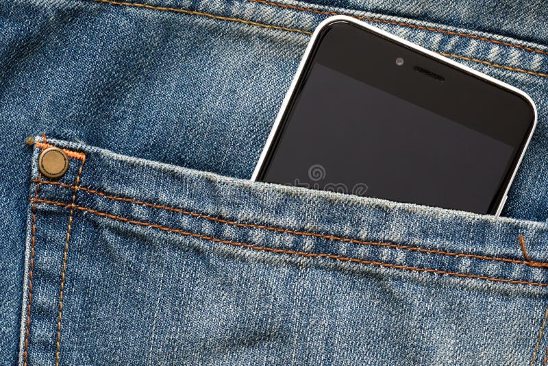 Mobile Phone in Jeans Pocket Stock Image - Image of smartphone ...