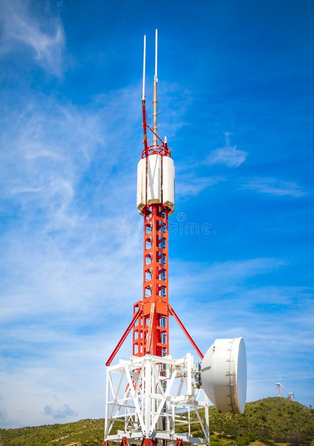 Repeater antenna tv stock photo. Image of signal, exterior 18523268