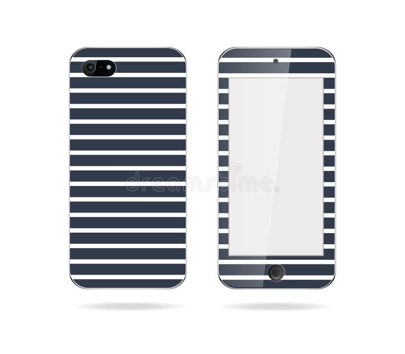 Mobile Phone Cover Back and Screen. Stock Illustration Illustration