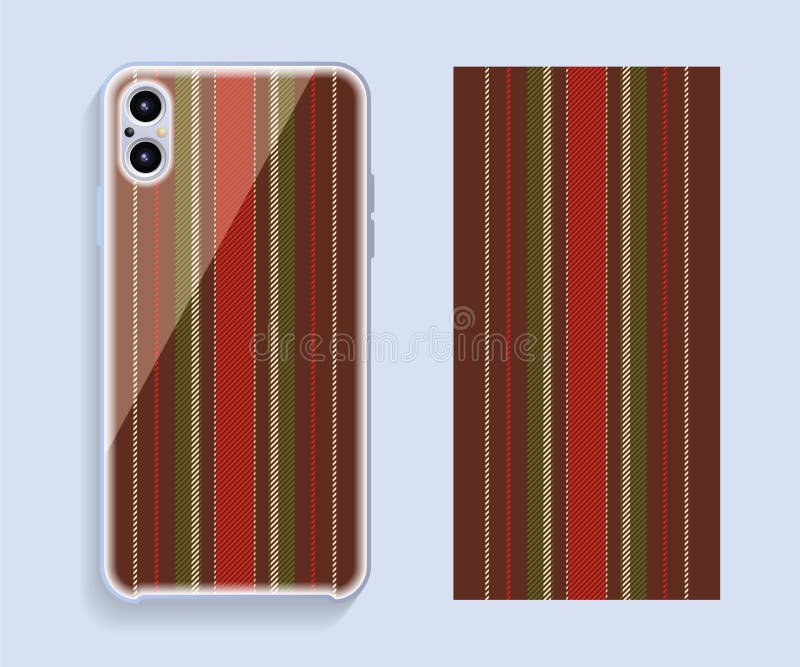 Mobile Phone Cover Design. Template Smartphone Case Vector Pattern