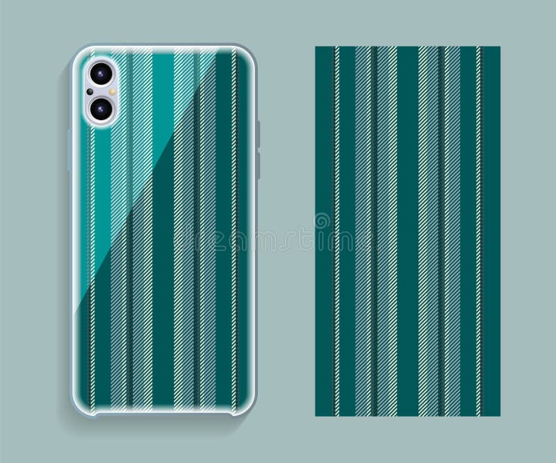 Mobile Phone Cover Design. Template Smartphone Case Vector Pattern Stock Vector Illustration