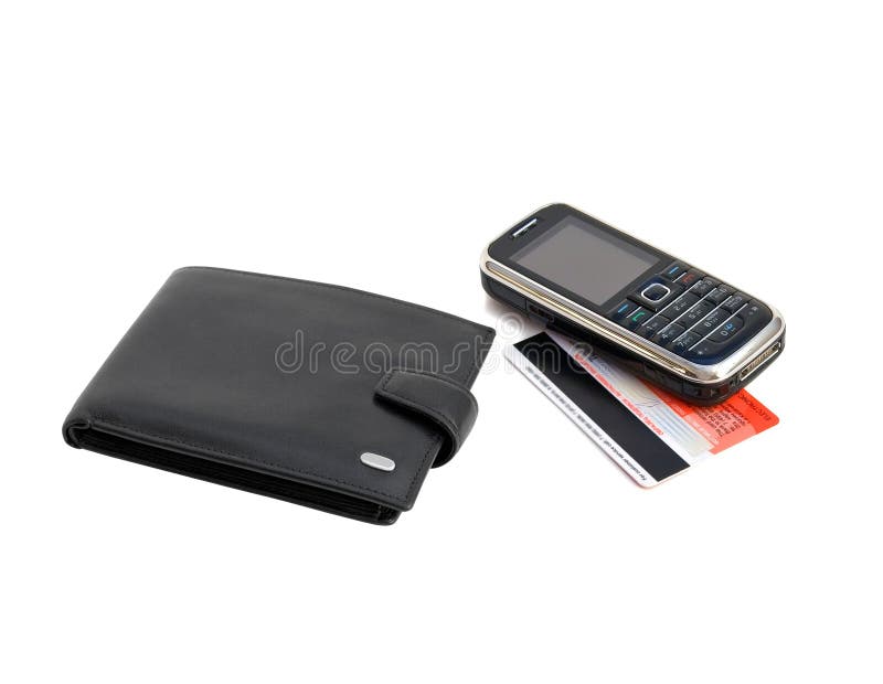 Mobile phone with credit card