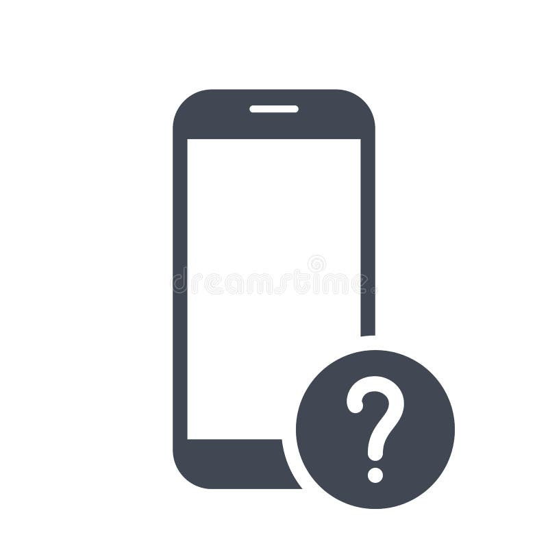 A se casatori Suspect adâncime  Mobile Phone Icon with Question Mark. Mobile Phone Icon and Help, How To,  Info, Query Symbol Stock Vector - Illustration of line, company: 112120063