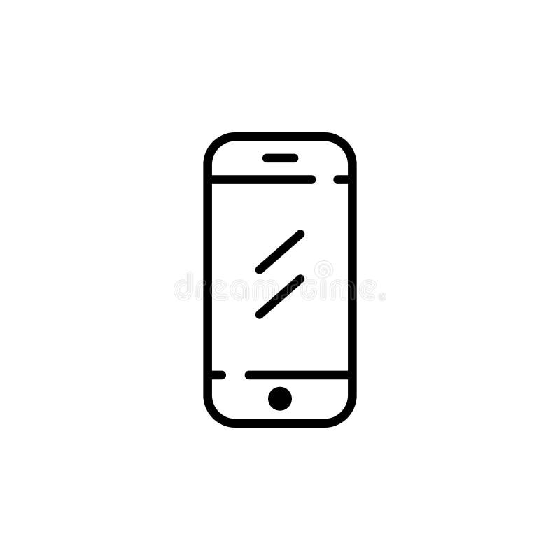 Mobile phone icon. Vector Symbol isolated on white background stock illustration
