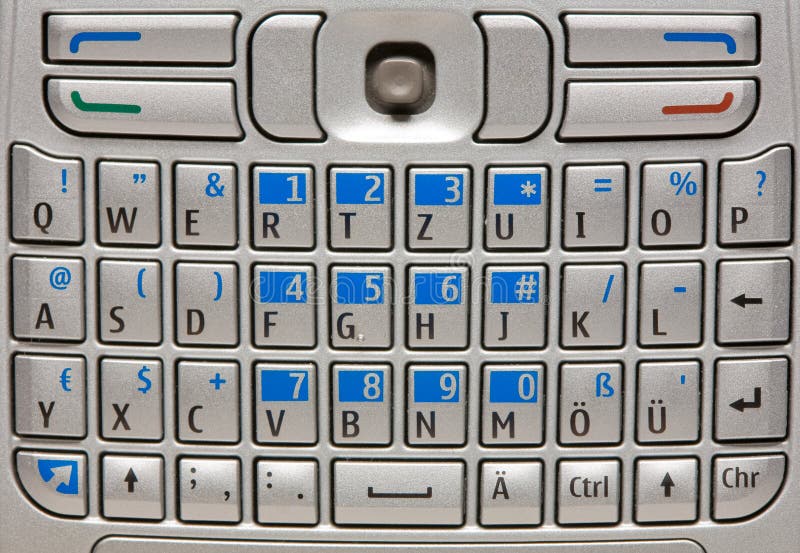 Mobile phone keyboard.