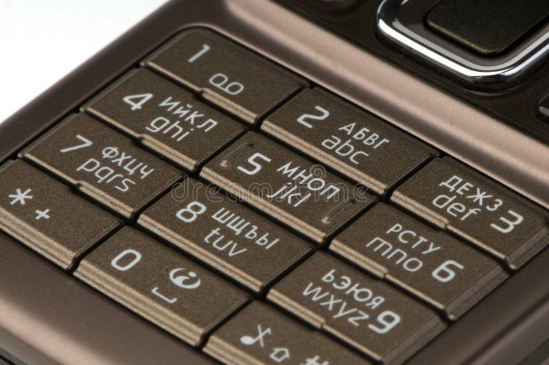 Mobile phone keypad close-up