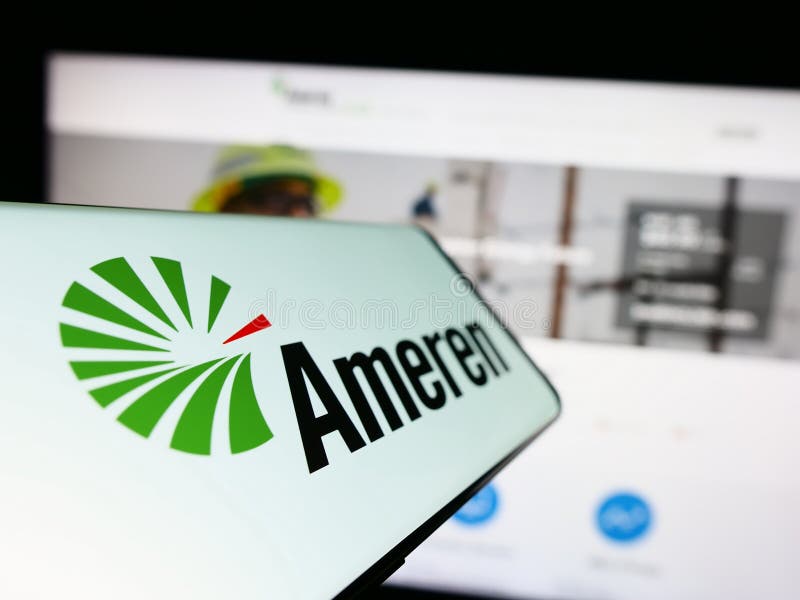 mobile-phone-with-logo-of-american-energy-company-ameren-corporation-on
