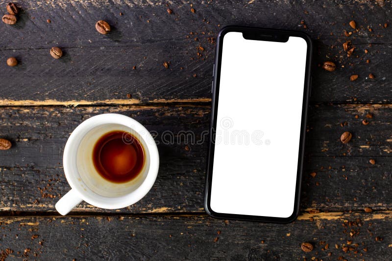 Mobile Phone Mock Up and Coffee for Coffee Shop and Coffee