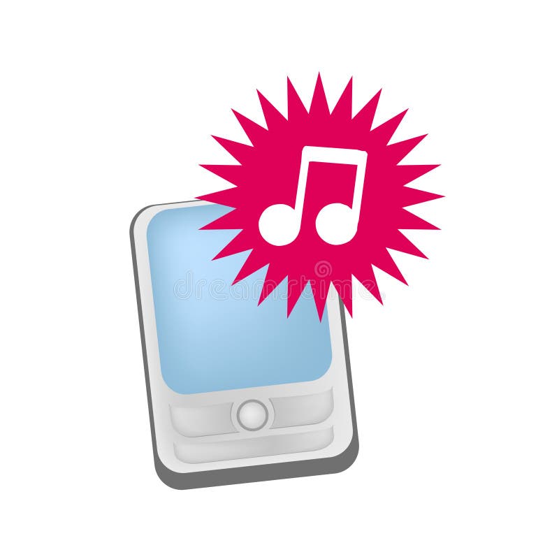 Mobile Phone Ringtones Vector Stock - Illustration of download, call: 10177071