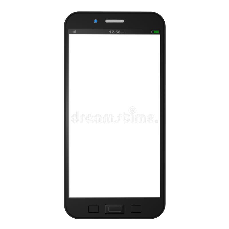 Mobile phone on white background,cell phone illustration