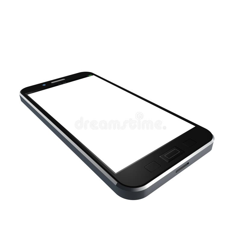Mobile Phone on White Background,cell Phone Illustration Stock Photo Image of cell, multimedia