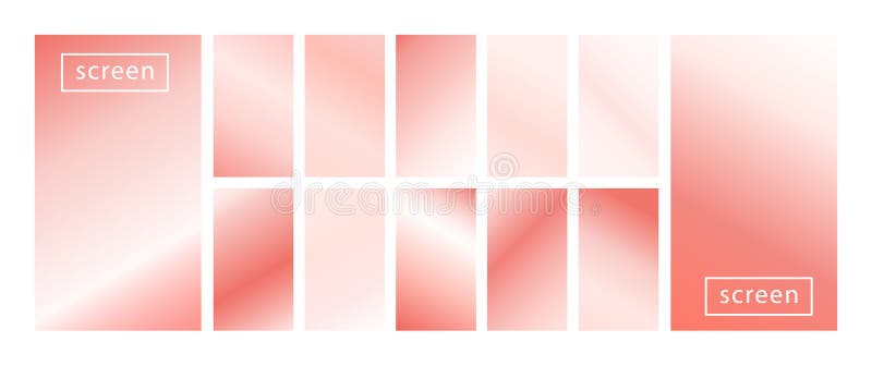 Mobile screen lock display collection of colorful backgrounds in trendy pink pastel colors. Modern screen vector design