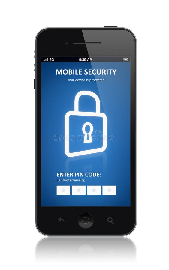 Mobile security concept stock illustration