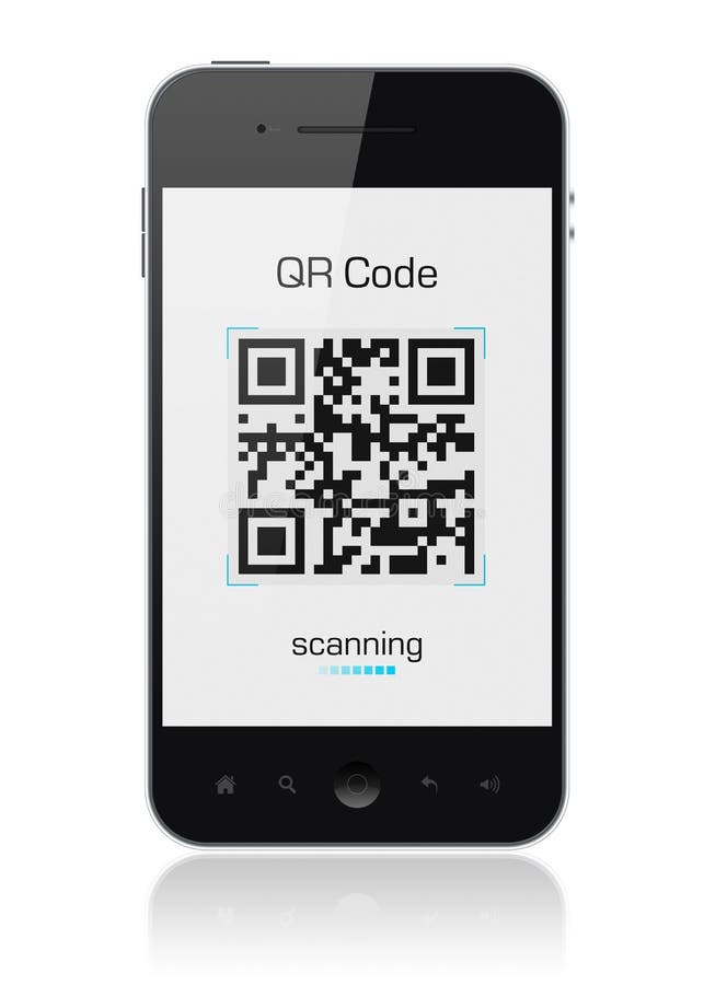 Qr code scanner mobile app on smartphone screen Vector Image