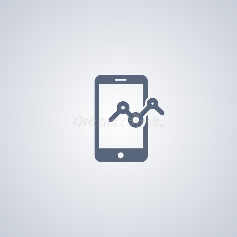 Mobile social network, vector best flat icon royalty free illustration
