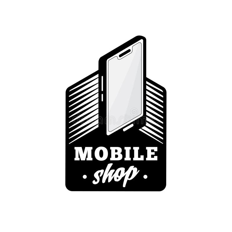 Mobile Shop Logo Design Template. Mobile Phone Vector and Illustration ...