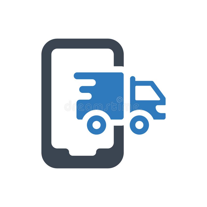 Mobile track cargo icon stock vector. Illustration of cargo 262612814
