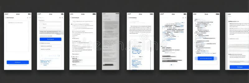 Fragmented Mobile UI Error Page Showing Issues With Display and Functionality During User Interaction royalty free stock image