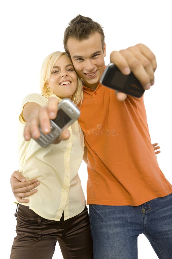 mobiles de couples jeunes photographie stock mobiles de couples jeunes photographie stock