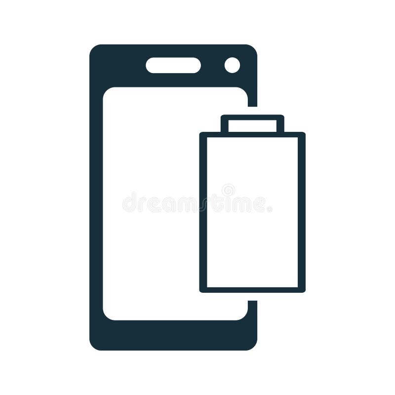 Mobilna bateria pusta ilustracja wektor