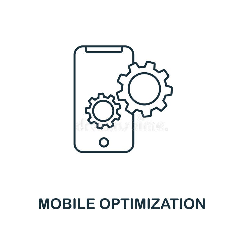 Mobilnej optymalizacji kreatywnie ikona Prosta element ilustracja Mobilny optymalizacji pojęcia symbolu projekt od seo kolekcji n ilustracji