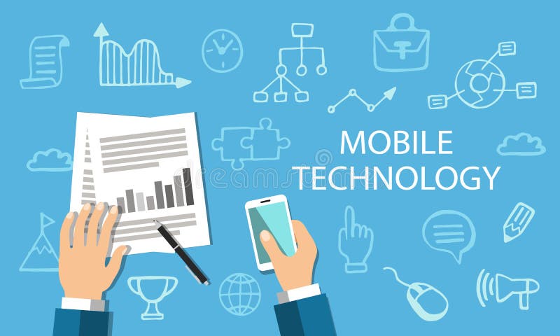 Mobilny technologii pojęcie royalty ilustracja Mobilny technologii pojęcie royalty ilustracja