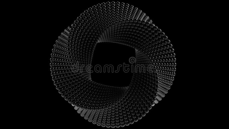 Abstract Impossible White Balls Loop Circle Shape Cross Cap. 3d