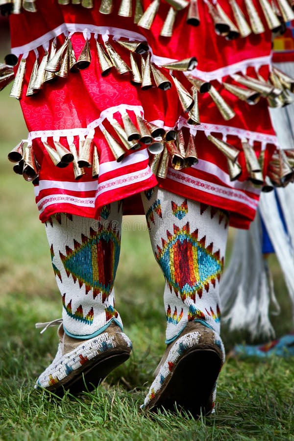 Native american dancer dress at a Powwow. Native american dancer dress at a Powwow