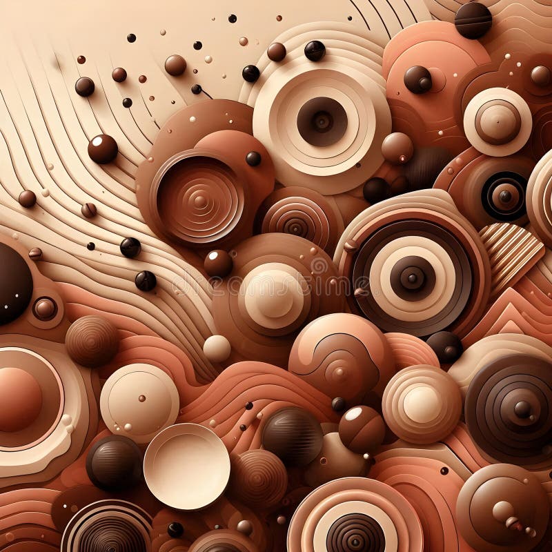 Mocha Abstracter Hintergrund mit Gradientenkreisform. lizenzfreie abbildung