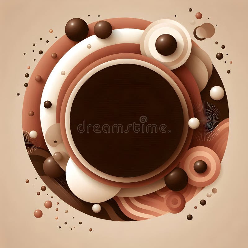 Mocha Abstracter Hintergrund mit Gradientenkreisform. vektor abbildung