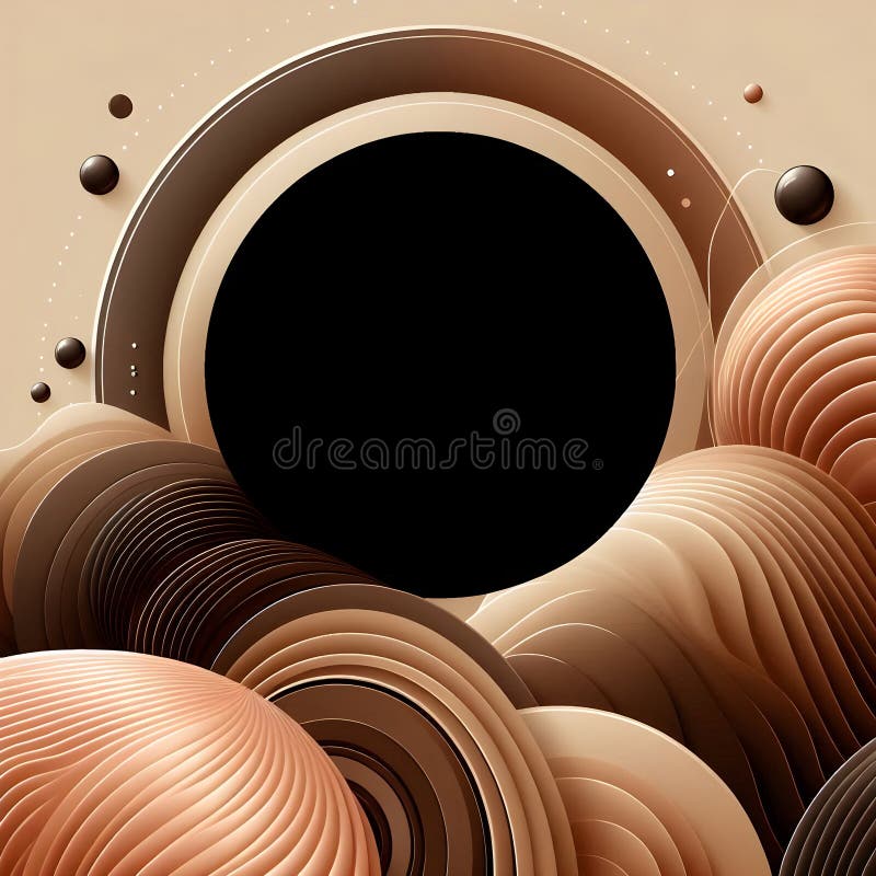 Mocha Abstracter Hintergrund mit Gradientenkreisform. vektor abbildung
