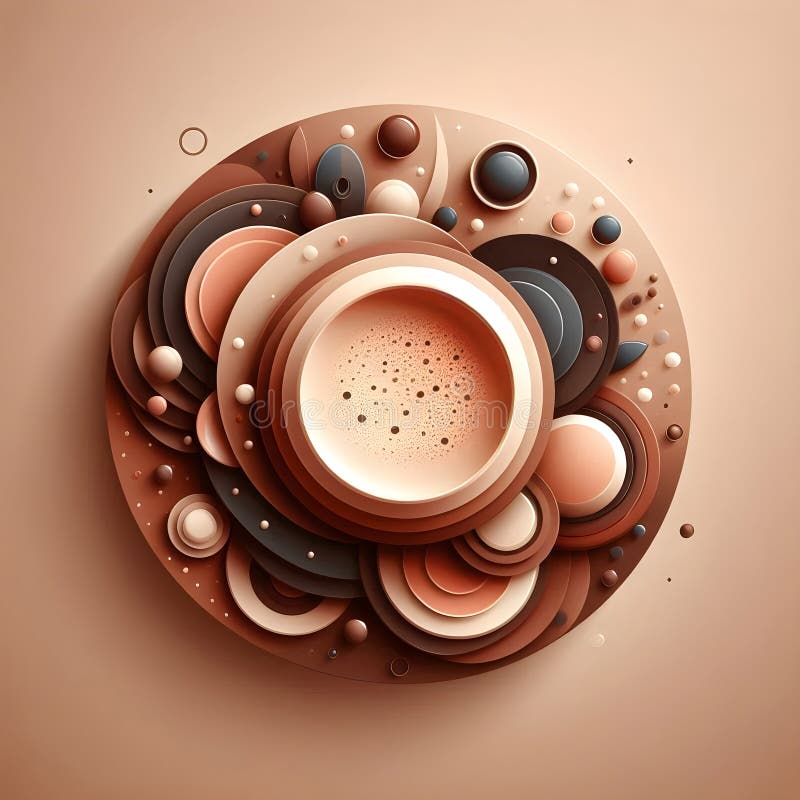 Mocha Abstracter Hintergrund mit Gradientenkreisform. vektor abbildung