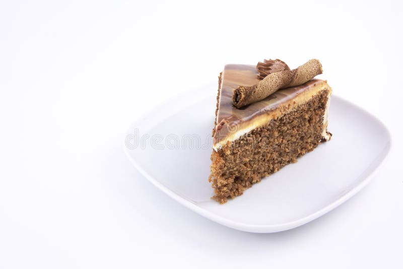 Mocha cake slice