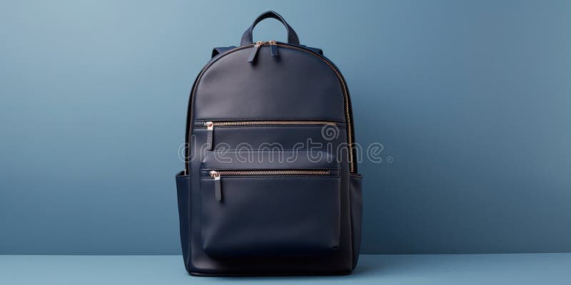 Mochila de cuero de moda sobre fondo blanco : estilo y elegancia modernos combinados con funcionalidad y elegancia stock de ilustración
