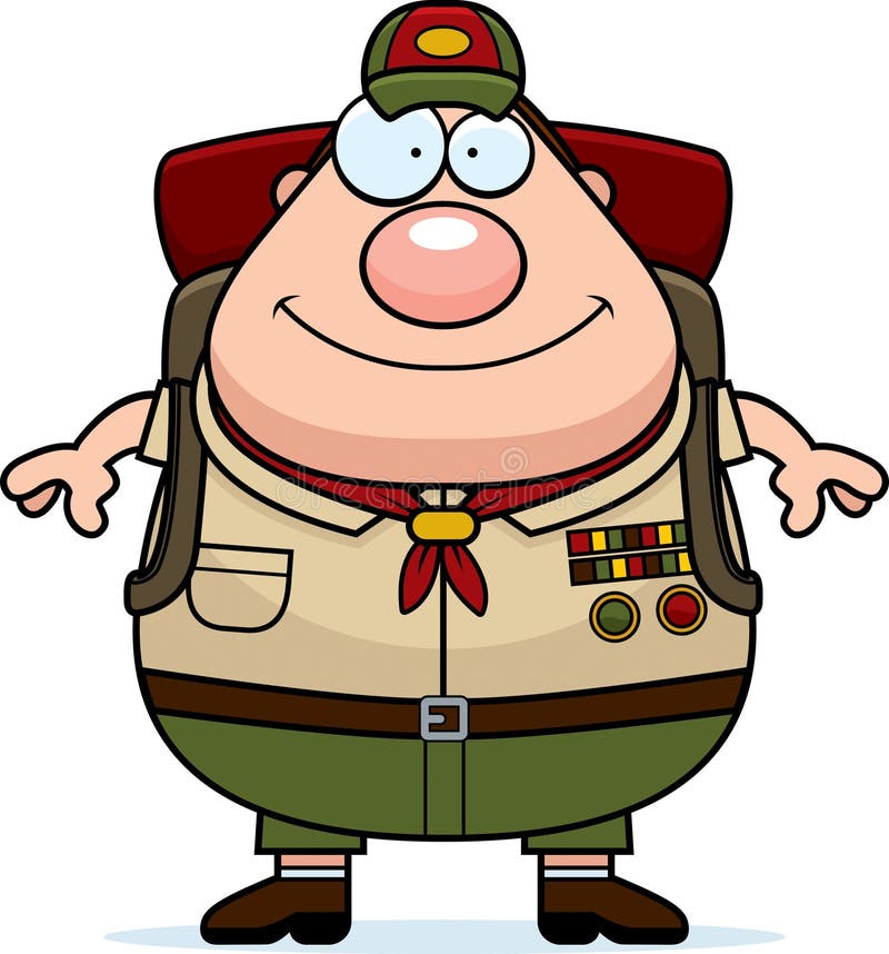 Mochila del jefe de tropa de la historieta libre illustration Mochila del jefe de tropa de la historieta libre illustration