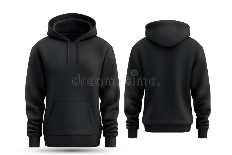 Black Hoodie Mock Up Stock Illustrations – 370 Black Hoodie Mock Up ...