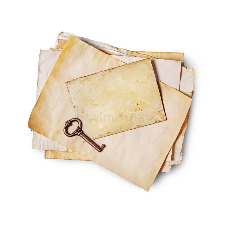 Download Mock Up Of Empty Old Vintage Yellowed Paper Sheet And ...