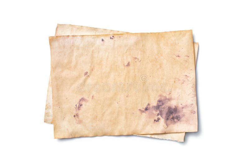 Download Mock Up Of Empty Old Vintage Yellowed Paper Sheets With Ink Stains Stock Image Image Of Letter Flat 139147581