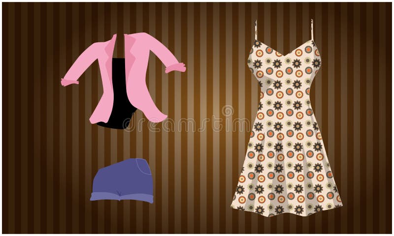 Download Mock Up Illustration Of Dress On Abstract Background Stock ...