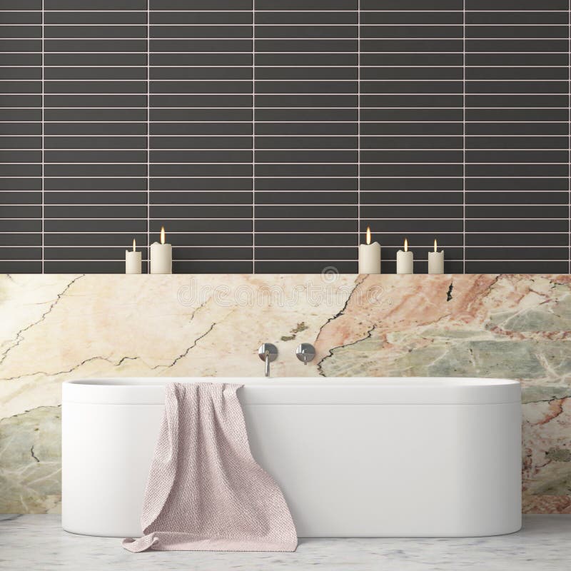 Download Mock Up Bathroom In A Modern Style 3d Stock Illustration ...