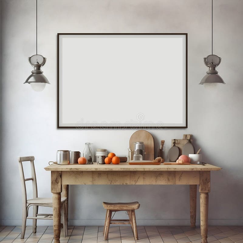 Frame Mock Up Kitchen Horizontal Stock Illustrations 100 Frame Mock