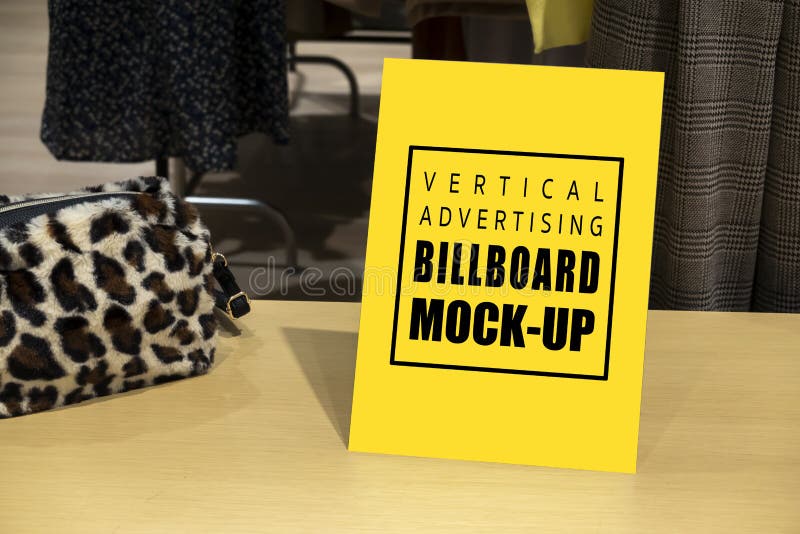 Download Mock Up Signboard Advertising In Acrylic At Fashion Store Stock Photo - Image of collection ...