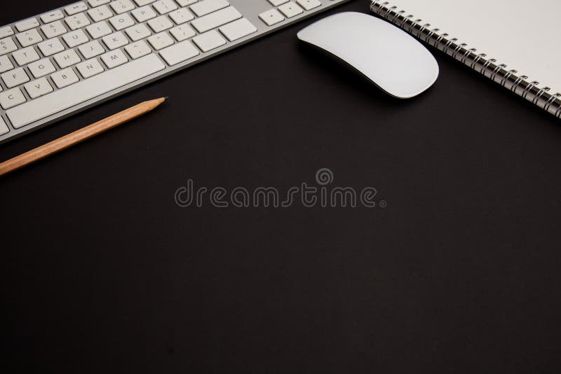 Mock Up Table with Black Background. Office Table Stock Image Image