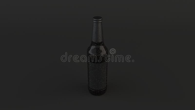 Download Mock Up Of Tall Beer Bottle With Blank Label And ...